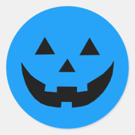 Adesivo Redondo Pinto de abóbora azul-bonito ou consciência do aut