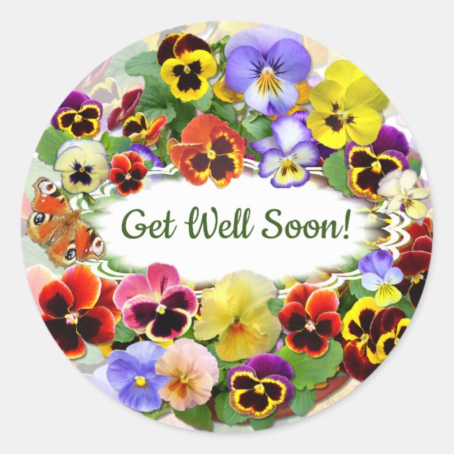 ADESIVO REDONDO PINTOS BELOS PANSY (Frente)