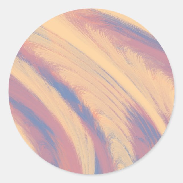 Adesivo Redondo Pintura a amarelo-Primavera brilhante e a aquarela (Frente)