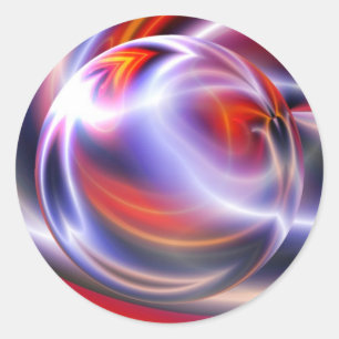 Adesivo Redondo Pintura abstrata de Digitas