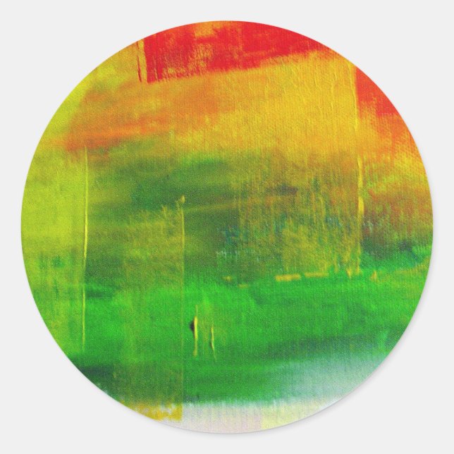 Adesivo Redondo pintura abstrato (Frente)