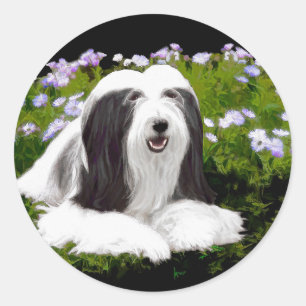 Adesivo Redondo Pintura Collie com Manteiga - Arte Cachorra Origin