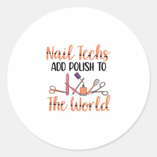 Adesivo Redondo Pintura das unhas (Frente)