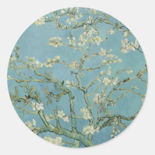 Adesivo Redondo Pintura de Almond Blossoms por Van Gogh