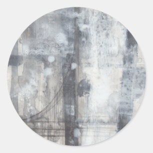 Adesivo Redondo Pintura de Cinza Contemporânea