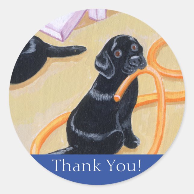 Adesivo Redondo Pintura de Labradores do Partido Poolside (Frente)