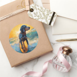 Adesivo Redondo Pintura de Navegação em Praia do Bluetick Coonhoun