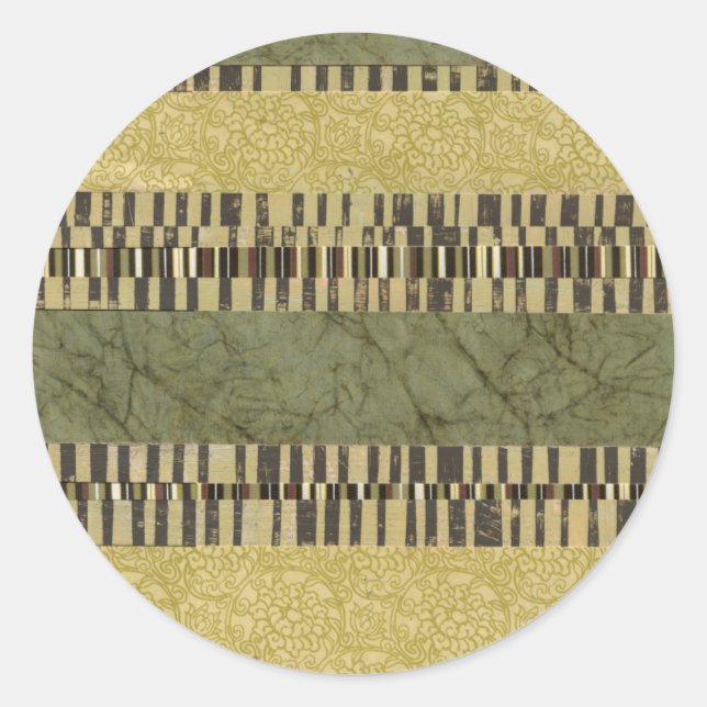 Adesivo Redondo Pintura de painel multipadrão (Frente)