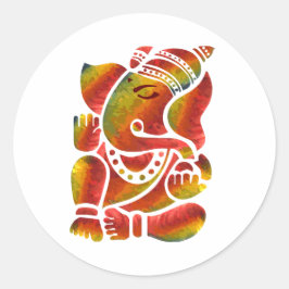 Adesivo Redondo Pintura Multicolor Ganesha