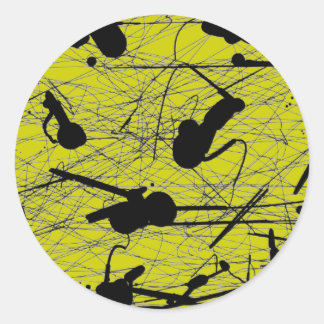 Adesivo Redondo Pintura original em formato preto