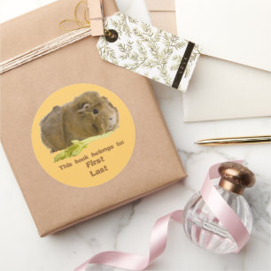 Adesivo Redondo Pinus Adorável Comendo Fotografia Aipo