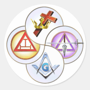 Adesivo Redondo Pinwheel de Digitas do rito de York