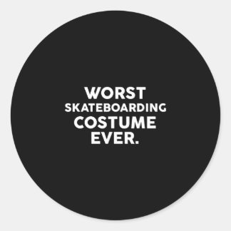 Adesivo Redondo Pior Fantasia de Skate Ever Para Skatistas