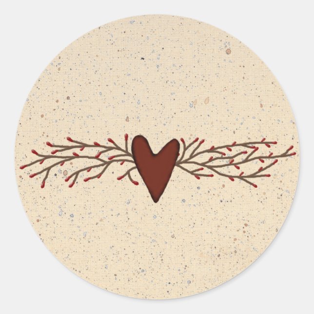 Adesivo Redondo Pip Berry Heart Sticker (Frente)