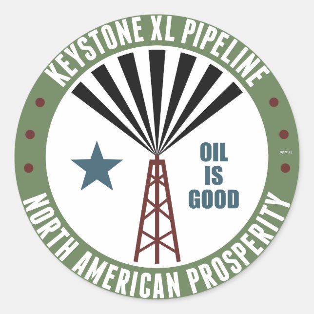 Adesivo Redondo Pipeline XL Keystone (Frente)