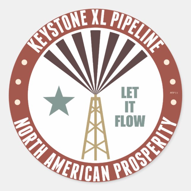 Adesivo Redondo Pipeline XL Keystone (Frente)