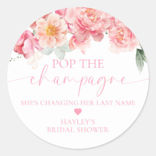 Adesivo Redondo Piper Peony Floral Pop do Chá de panela de Champan