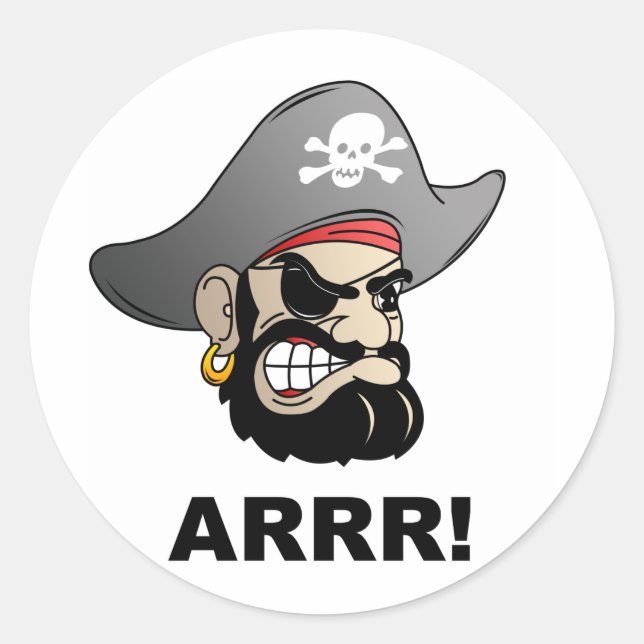 Adesivo Redondo Pirata (Frente)