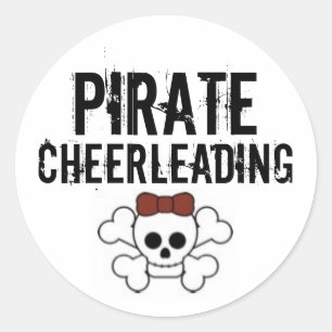 Adesivo Redondo pirata bonito, pirata, Cheerleading