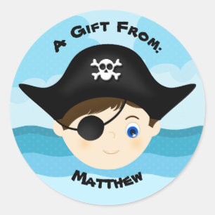 Adesivo Redondo Pirata Boy