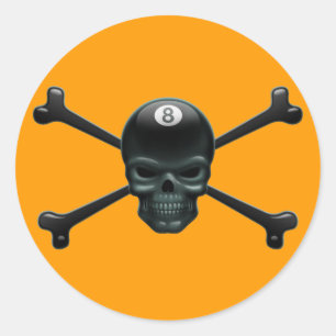 Adesivo Redondo Pirata de 8 bolas