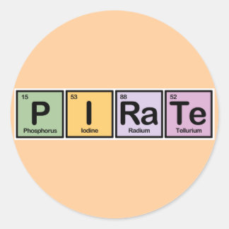 Adesivo Redondo Pirata feita de Elementos