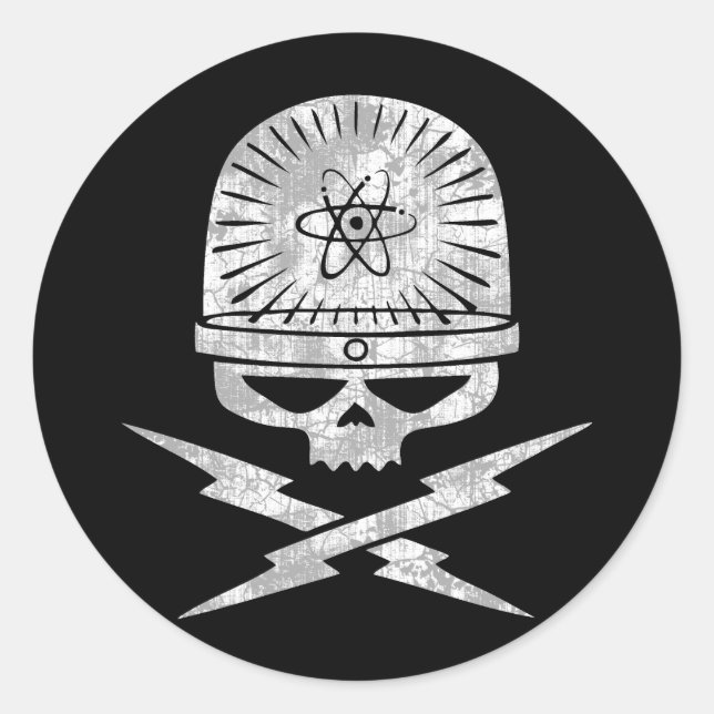Adesivo Redondo Pirata Nuclear (Frente)