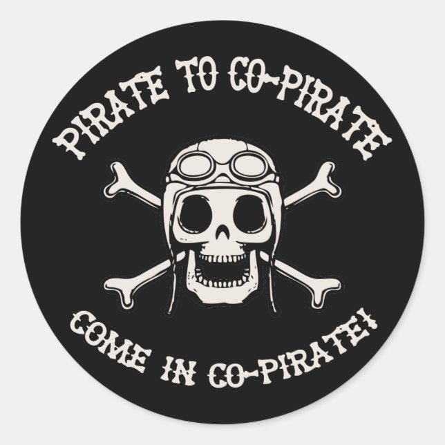 Adesivo Redondo Pirata para Co-Pirata (Frente)