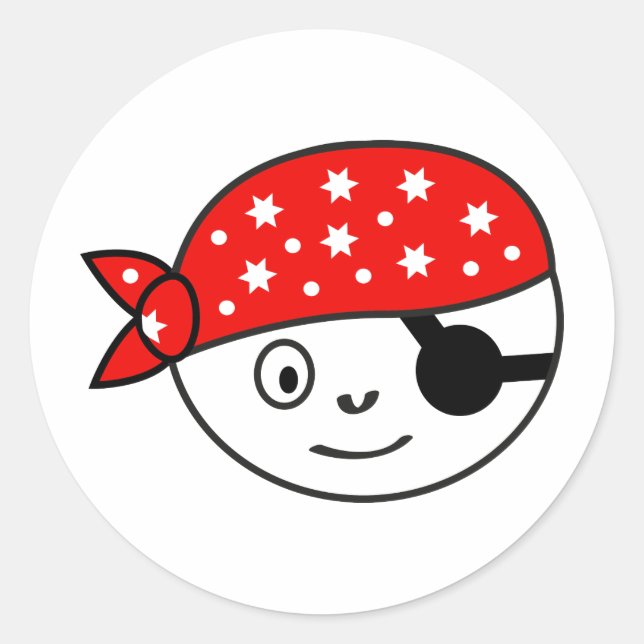 Adesivo Redondo Pirata pequeno (Frente)