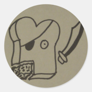 Adesivo Redondo pirata torrada