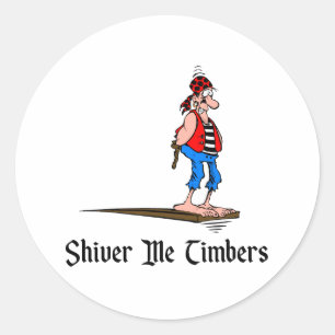 Adesivo Redondo Piratas - Lâmpadas do Shiver Me