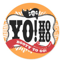 Pirate Booty Sticker para Bolsas ou presentes favo