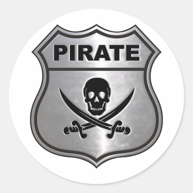 Adesivo Redondo Pirate Crest (Frente)