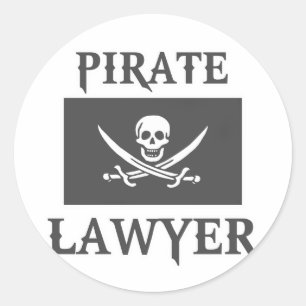Adesivo Redondo Pirate Lawyer