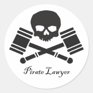 Adesivo Redondo Pirate Lawyer Round Sticker