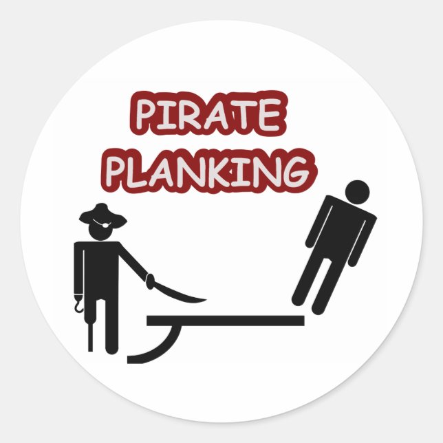 Adesivo Redondo Pirate Planking (Frente)