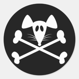 Adesivo Redondo Pirate Rodent