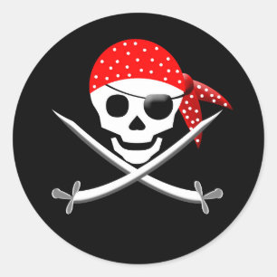 ADESIVO REDONDO PIRATE ROUND STICKERS - PARTIDO