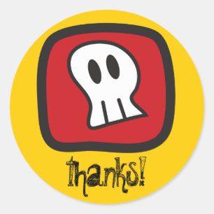 Adesivo Redondo Pirate Skeleton Skull & Bones Boy's Festa de anive