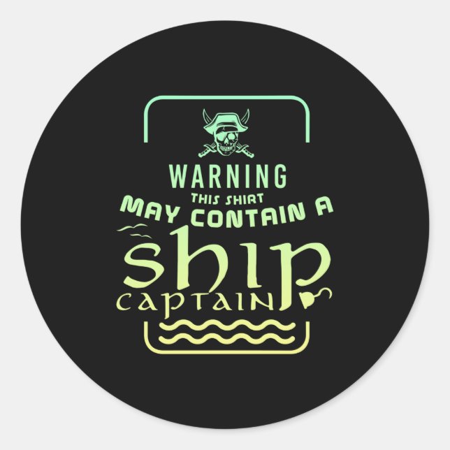 Adesivo Redondo Pirate Treasure Chest Sayings (Frente)