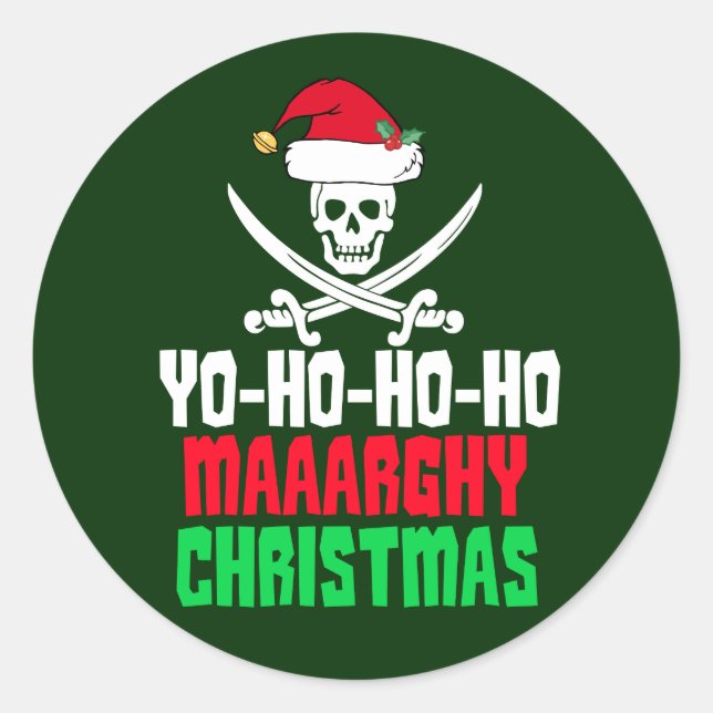 Adesivo Redondo piratechristmasfull (Frente)