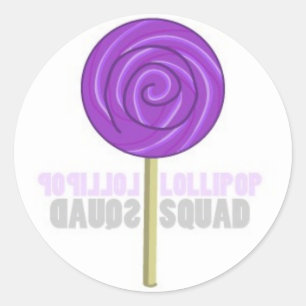 Adesivo Redondo Pirulito roxo