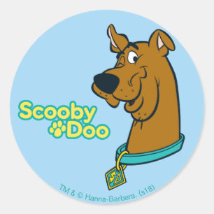 Adesivo Redondo Pisc de Scooby-Doo