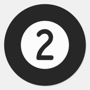 Adesivo Redondo Piscina Azul Número Dois Billiards Snooker Billard