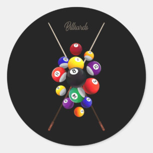 Adesivo Redondo Piscina Billiards