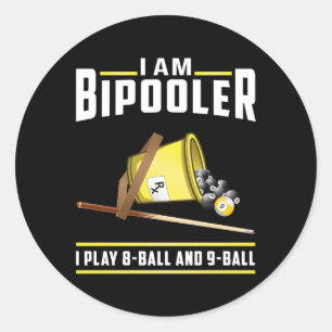 Adesivo Redondo Piscina Billiards Snooker 8 Ball Billiard Engraça