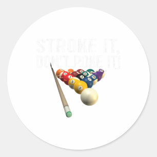 Adesivo Redondo Piscina Engraçada Billiards Atropelam Não Apontam!