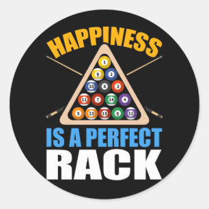 Adesivo Redondo Piscina Engraçada de Humor Rack Billiards