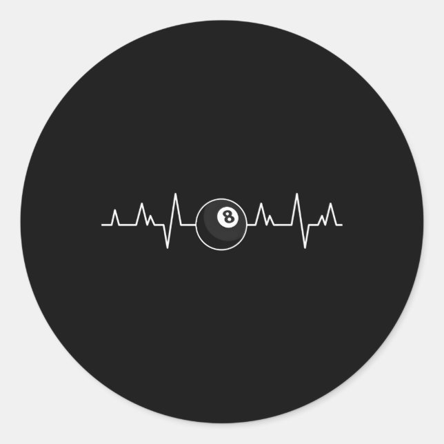 Adesivo Redondo Piscina Jogadores Hebeat Billiards 8 Ball (Frente)