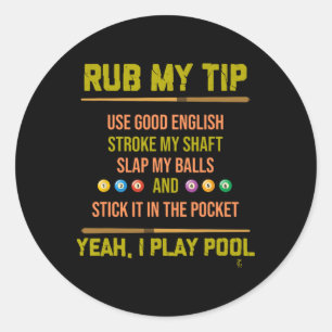 Adesivo Redondo Piscina Mesa Billiard Player Sports Billiard Gift